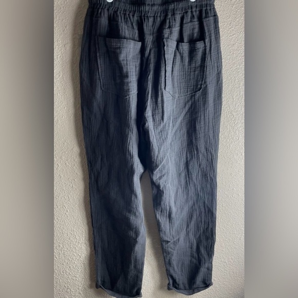 Jolt Lightweight Gray Cotton Elastic Drawstring Waist Pull Up Pants S Small - Picture 2 of 3